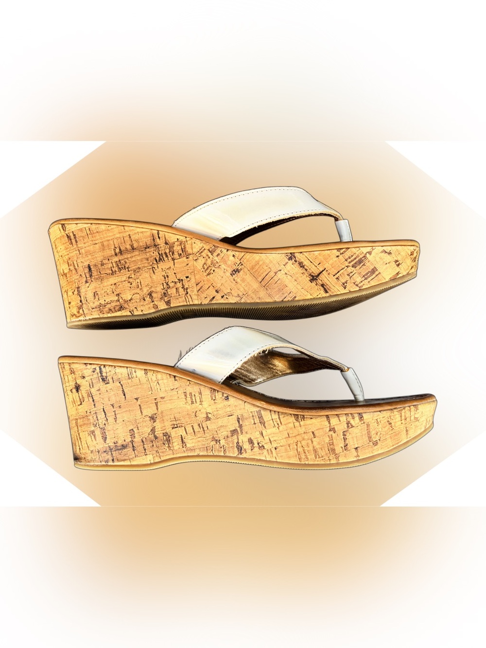White Platform Thong Sandals